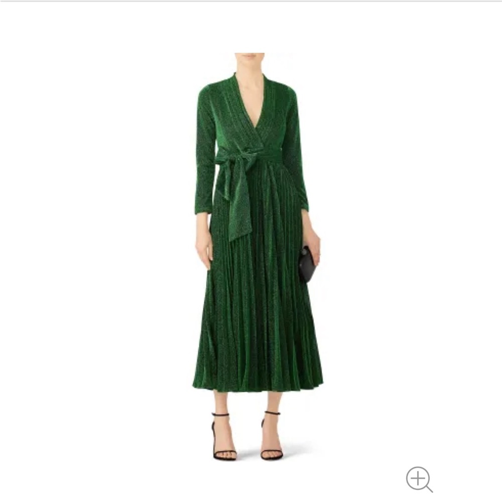 Alcoolique Glitter Veronica Dress, Green, Size 44 (US 12, fits like 10)